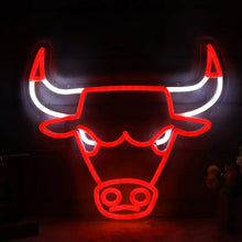 Load image into Gallery viewer, Red LED Bulls Neon Sign