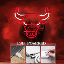 Load image into Gallery viewer, Red LED Bulls Neon Sign