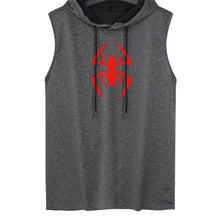 Load image into Gallery viewer, Spider Print Men&#39;s Sleeveless Hoodie