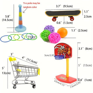 Craftsboys 5pcs Parrot Training Toy Set