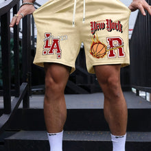 Load image into Gallery viewer, Men&#39;s Casual Basketball-Themed  Shorts - &quot;NEW YORK&quot; &amp; LA Basketball Print