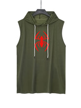 Load image into Gallery viewer, Spider Print Men&#39;s Sleeveless Hoodie