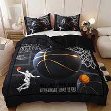 Load image into Gallery viewer, 3pcs Sports Basketball Duvet Cover Set (1 Duvet Cover + 2 Pillowcase Without Pillow Insert)