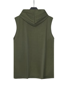 Spider Print Men's Sleeveless Hoodie