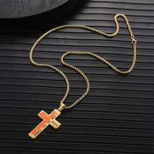 Load image into Gallery viewer, Inspirational Cross Pendant Necklace