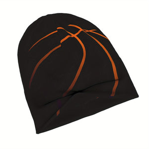Black Basketball Skull Beanie