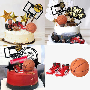 Mini Basketball Cake Decorations