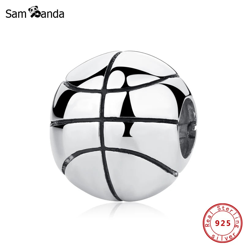 Sterling Silver Basketball Charm
