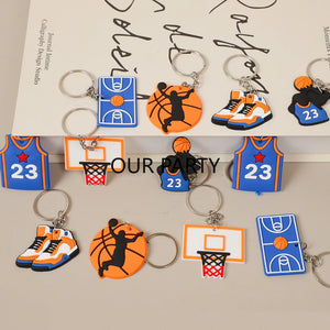 Basketball Theme PVC Keychain x12 pcs