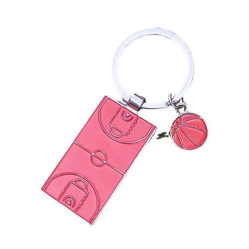 Basketball court keychain/keyring
