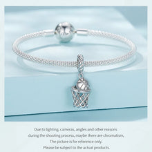 Load image into Gallery viewer, Sterling Silver Basketball Sports Charm