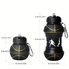 Load image into Gallery viewer, Basketball Silicone Water Bottle
