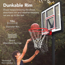 Load image into Gallery viewer, Basketball Hoop, 7.5-10ft Height Adjustable w/Shock Absorbent Rim