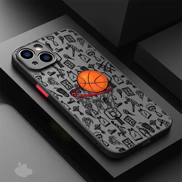 Basketball Art Phone Case for Apple iPhone 15 ,14