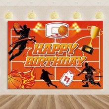 Load image into Gallery viewer, Basketball Game Backdrop Birthday Party Decorations