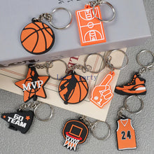 Load image into Gallery viewer, Cartoon Sports Basketball Theme Keychain x9