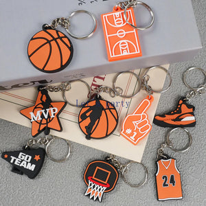 Cartoon Sports Basketball Theme Keychain x9