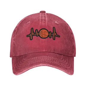 Basketball Heartbeat logo cap