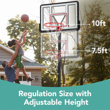 Load image into Gallery viewer, Basketball Hoop, 7.5-10ft Height Adjustable w/Shock Absorbent Rim