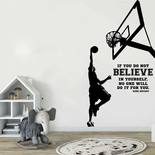 Basketball Believe Yourself Decal Wall Sticker