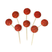 Load image into Gallery viewer, Basketball Cupcake Decorations