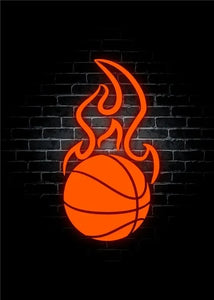 Modern Basketball Posters and Prints Neon