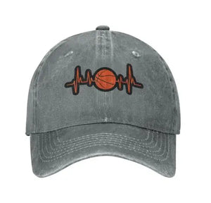 Basketball Heartbeat logo cap