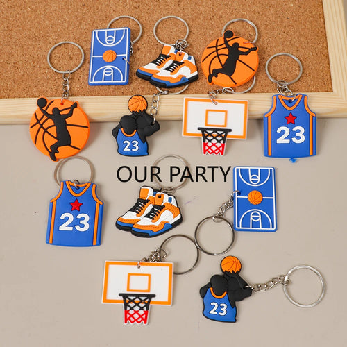 Basketball Theme PVC Keychain x12 pcs