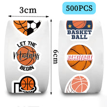 Load image into Gallery viewer, Basketball Stickers Various 500pc