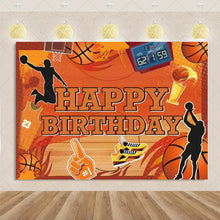 Load image into Gallery viewer, Basketball Game Backdrop Birthday Party Decorations
