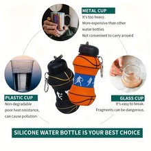 Load image into Gallery viewer, Basketball Silicone Water Bottle