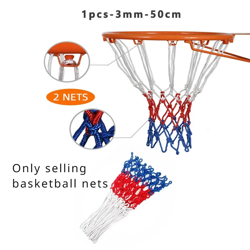 Standard Basketball Net Red+White, x1,x2 or x3 sets