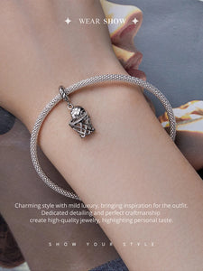 Sterling Silver Basketball Sports Charm