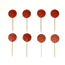 Load image into Gallery viewer, Basketball Cupcake Decorations