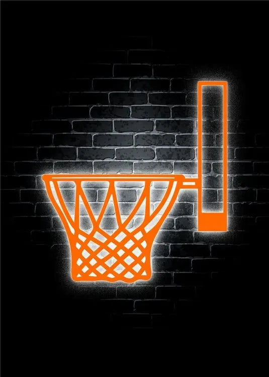 Modern Basketball Posters and Prints Neon