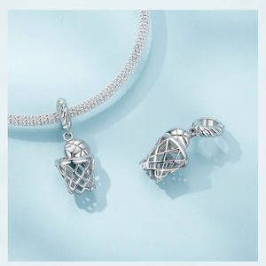 Sterling Silver Basketball Sports Charm