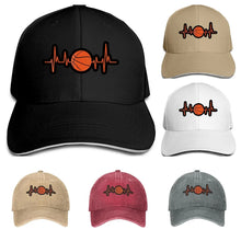 Load image into Gallery viewer, Basketball Heartbeat logo cap