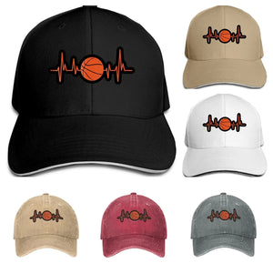 Basketball Heartbeat logo cap