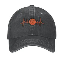 Load image into Gallery viewer, Basketball Heartbeat logo cap