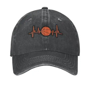 Basketball Heartbeat logo cap
