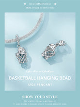 Load image into Gallery viewer, Sterling Silver Basketball Sports Charm