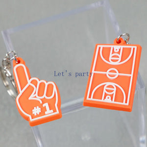 Cartoon Sports Basketball Theme Keychain x9