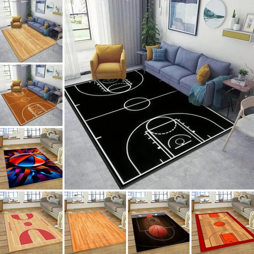 Basketball Court Rug - Various Designs
