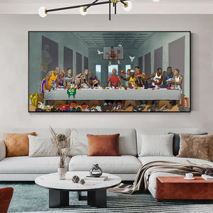 The Last Supper Basketball Star Canvas Painting