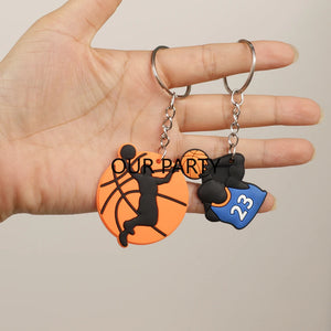 Basketball Theme PVC Keychain x12 pcs
