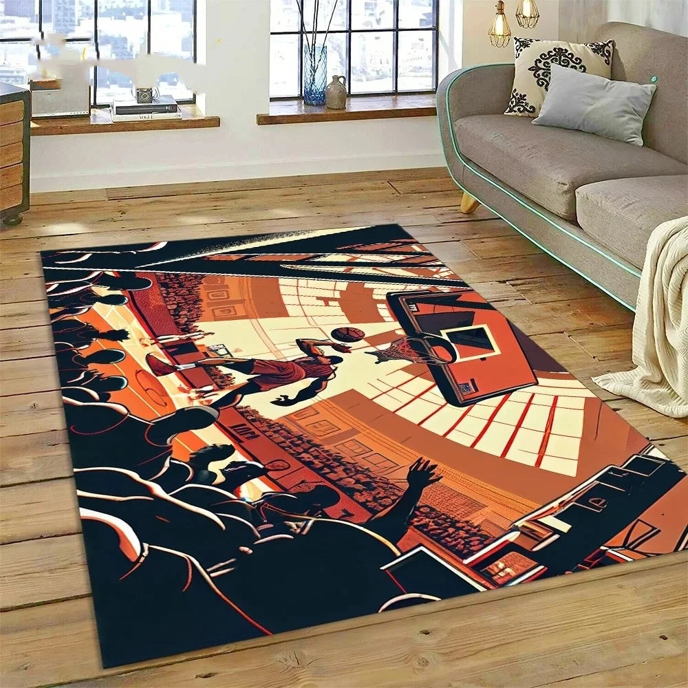 Basketball Court Rug - Various Designs