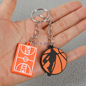 Cartoon Sports Basketball Theme Keychain x9