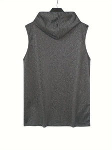 Spider Print Men's Sleeveless Hoodie