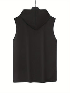 Spider Print Men's Sleeveless Hoodie