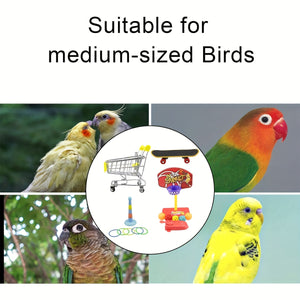 Craftsboys 5pcs Parrot Training Toy Set